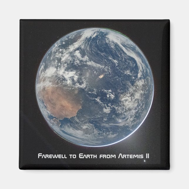 Jorden från Artemis II Magnet (Framsidan)