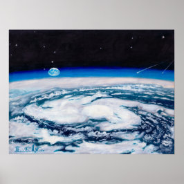 Jorden från en centrifugeringshöjd: Skriv ut Poster