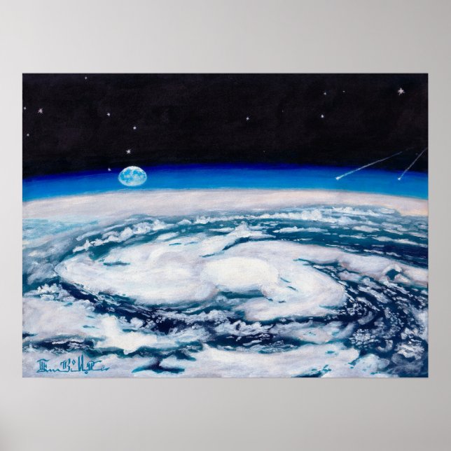 Jorden från en centrifugeringshöjd: Skriv ut Poster (Framsidan)