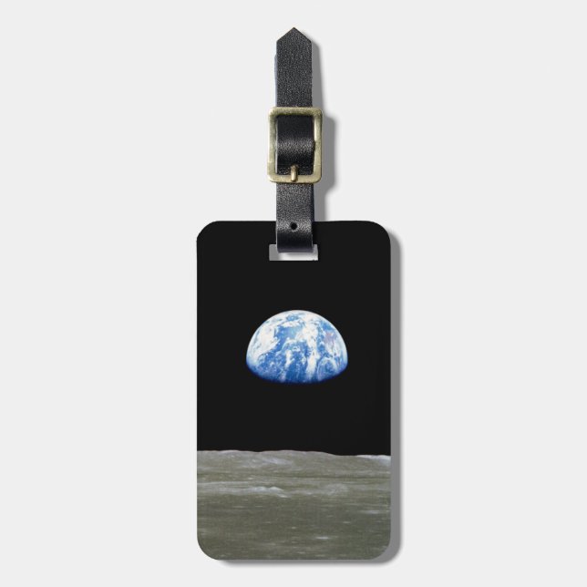 Jorden från Måne i Svarta rymden: Jordskred Bagagebricka (Vertikal Framsida)