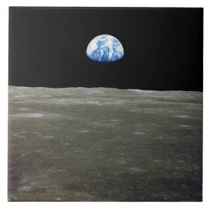 Jorden från Måne i Svarta rymden: Jordskred Kakelplatta