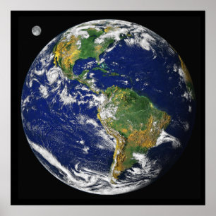 Jorden, från rymden, från april 2000 poster