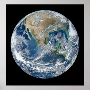 JORDEN FRÅN RYMDPLANET Blue Marble 2012 Composite Poster