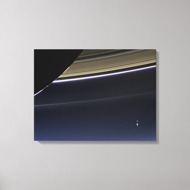 Jorden från Saturnus Canvastryck (Framsida)