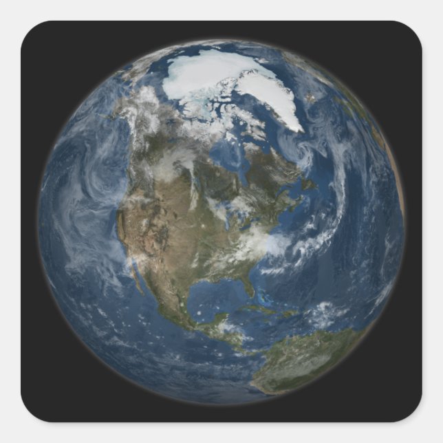 Jorden Fyrkantigt Klistermärke (Framsida)
