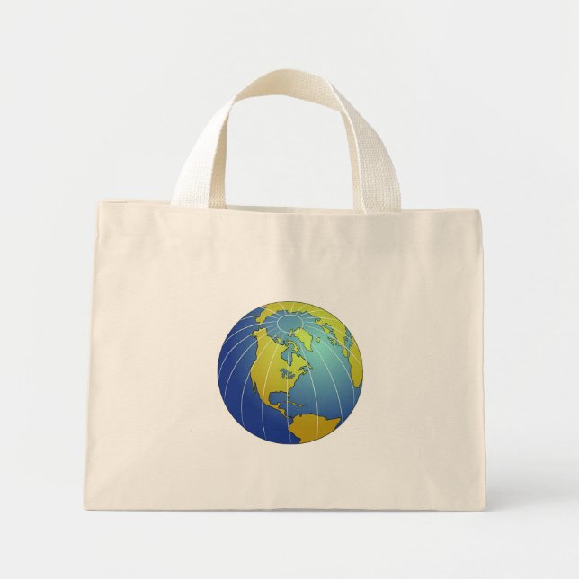 Jorden Globe Mini Tygkasse (Framsidan)