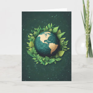 Jorden Grön Planet Helgkort