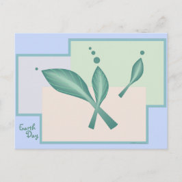 Jorden Grönt Rosa Teal Pastels Artsy Löv Eco Vykort