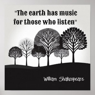 Jorden har musiken William Shakespeare Poster