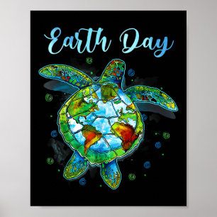 Jorden Havets sköldpaddsdag Naturlig Spara Jorden Poster