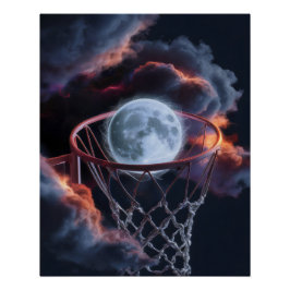 Jorden i en basket ring. perfect poster