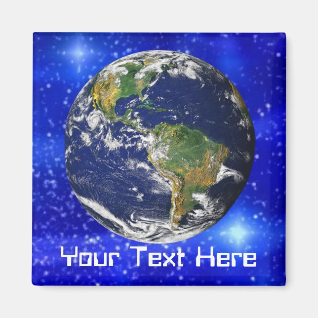 Jorden i rymdområdet magnet (Framsidan)