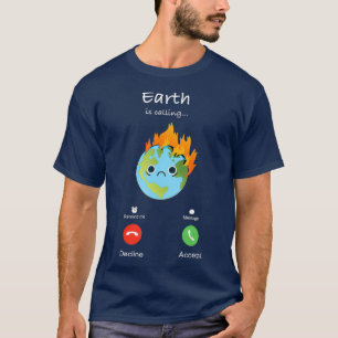 Jorden kallar sig för klimatförändringsplan öv t shirt