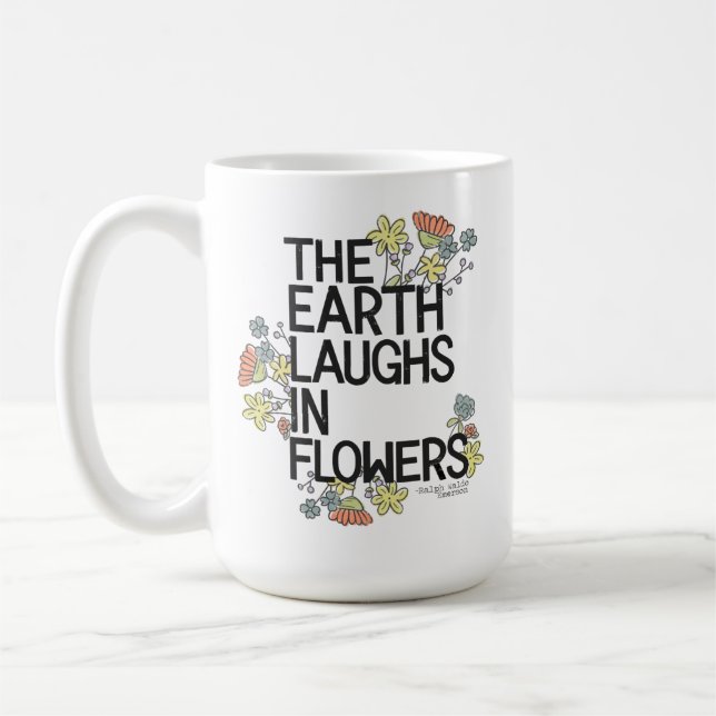 Jorden Laughs i Flowers Kaffemugg (Vänster)