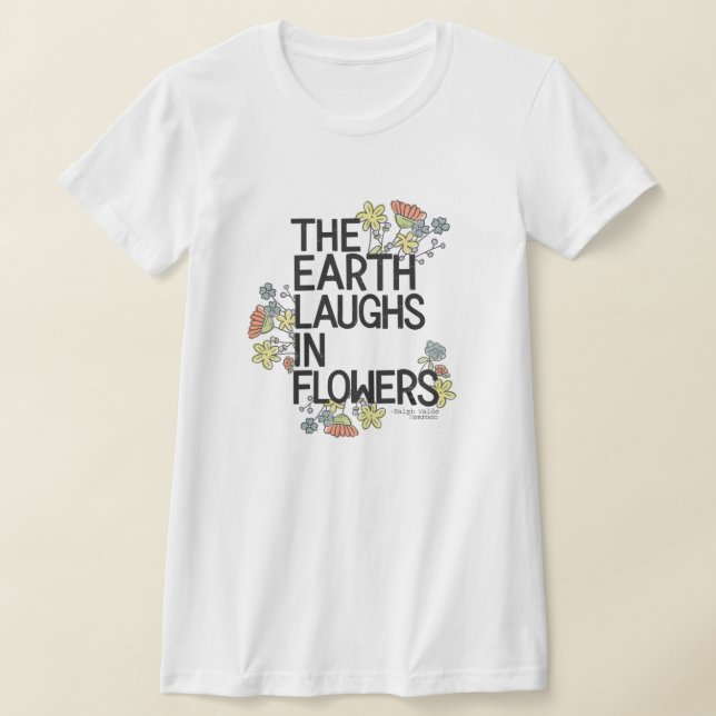Jorden Laughs i Flowers T Shirt (Laydown)