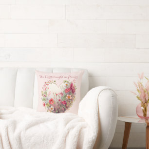 Jorden Laughs in Flowers-Elegant Wildblommor Heart Kudde