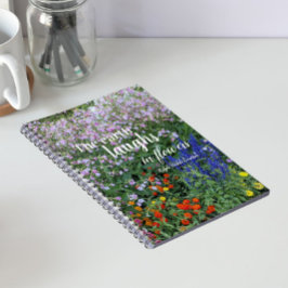 Jorden ler i blommor Citat Blommig Anteckningsbok
