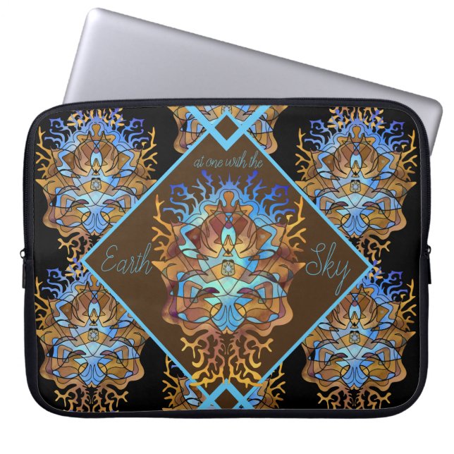 Jorden och Himlar Mandala Laptop Fodral (Framsidan)