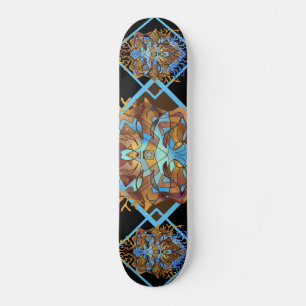 Jorden och Himlar Mandala Mini Skateboard Bräda 18,5 Cm