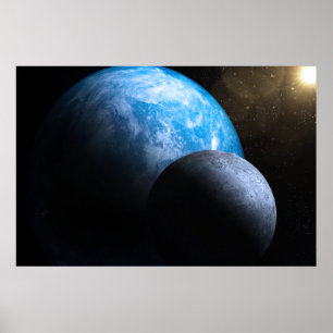 Jorden och Måne Poster