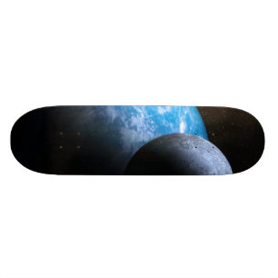 Jorden och månen old school skateboard bräda 21,6 cm