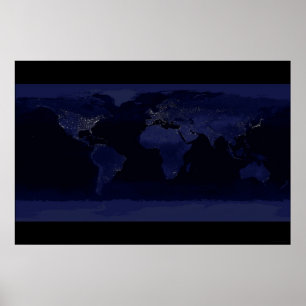 Jorden på natten 78 x 52 (55 x 37) poster