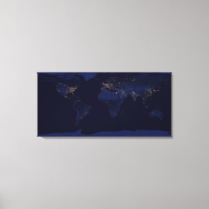 Jorden på natten canvastryck