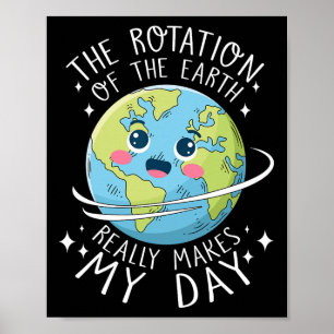 Jorden rotering av jorden gör min dag-vetenskap poster