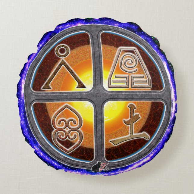 Jorden Signs Rund Kudde (Framsidan)