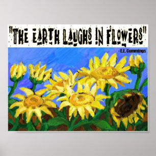 Jorden skrattar i Blommor poster