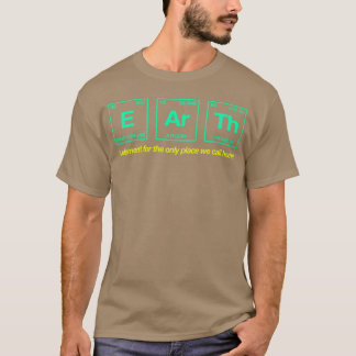 JORDEN skriven med grundämnen från det periodiska T Shirt