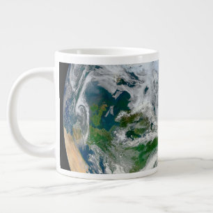 Jorden som visar Arktis, Europa och Asien. Jumbo Mugg