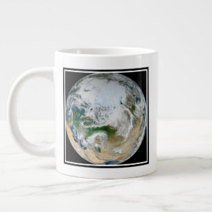 Jorden som visar Arktis, Europa och Asien. Jumbo Mugg