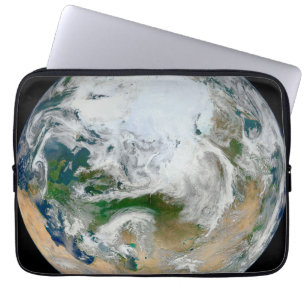 Jorden som visar Arktis, Europa och Asien. Laptop Fodral