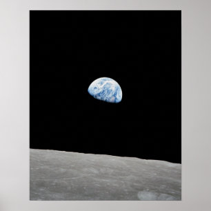 Jorden stigning ovanför Måne enligt Apollo 8 Poster