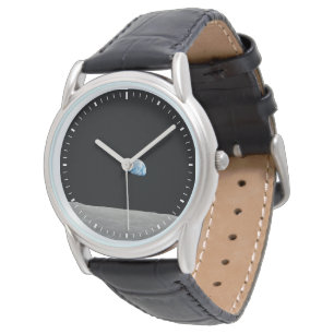 Jorden Stigning över Lunar Horizon. Armbandsur