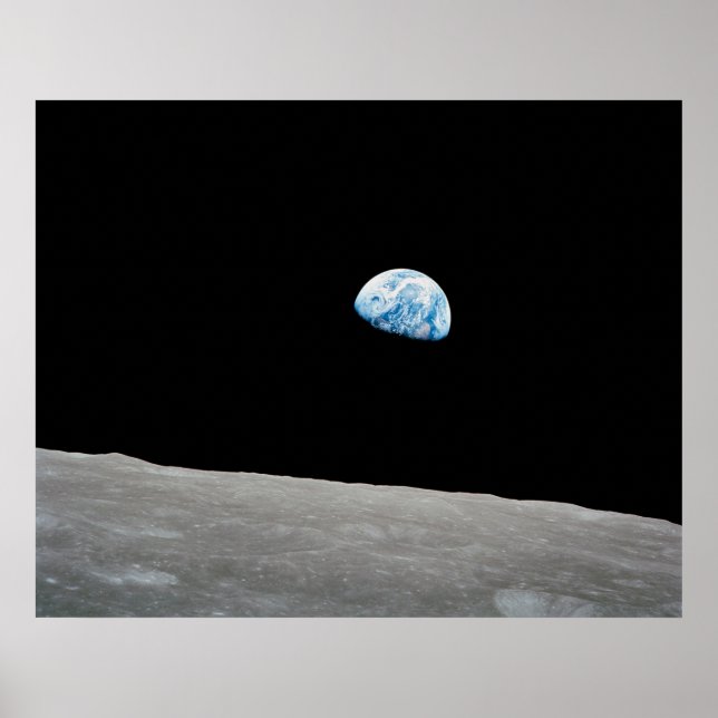 Jorden Stigning över Lunar Horizon. Poster (Framsidan)