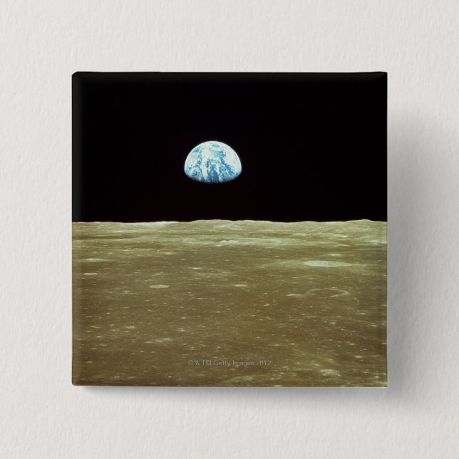 Jorden stigning över Måne Knapp (Framsida)