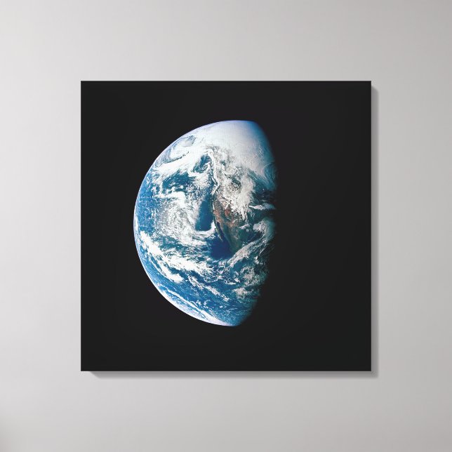 Jorden togs från Apollo 13-rymdfarkosten. Canvastryck (Framsida)