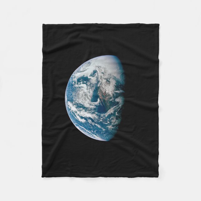 Jorden togs från Apollo 13-rymdfarkosten. Fleecefilt (Framsidan)