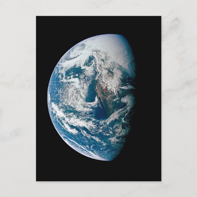 Jorden togs från Apollo 13-rymdfarkosten. Vykort (Framsida)