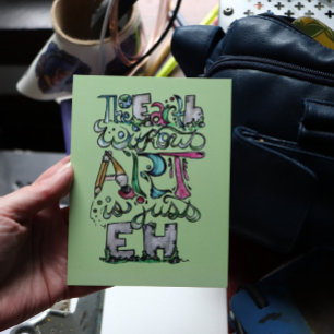 Jorden utan konst är bara EH "Art Teacher" Helg Vykort