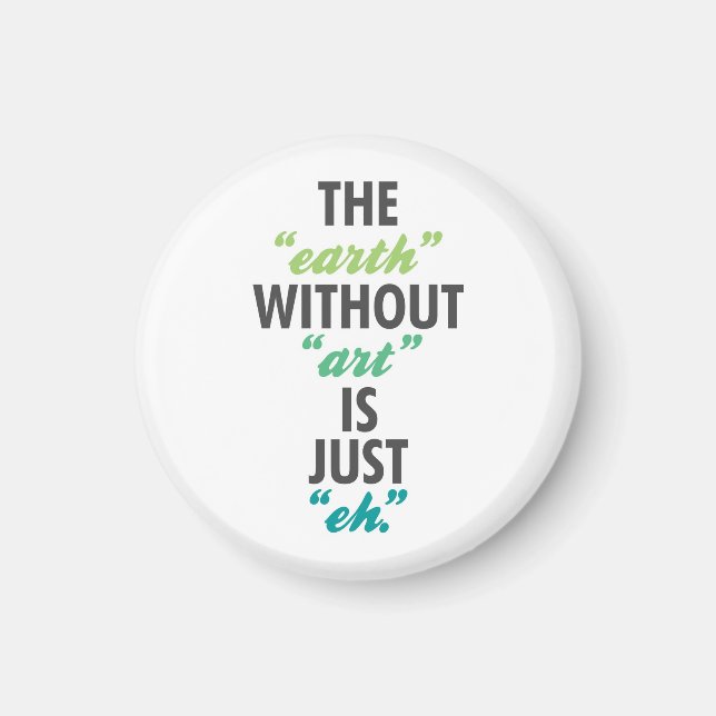 Jorden utan konst är bara Eh. Magnet (Framsidan)