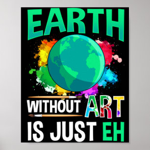 Jorden Utan Konst Är Bara Eh Rolig Konstnär Målare Poster