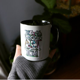 Jorden utan konst är bara EH Två-Tonad Mugg