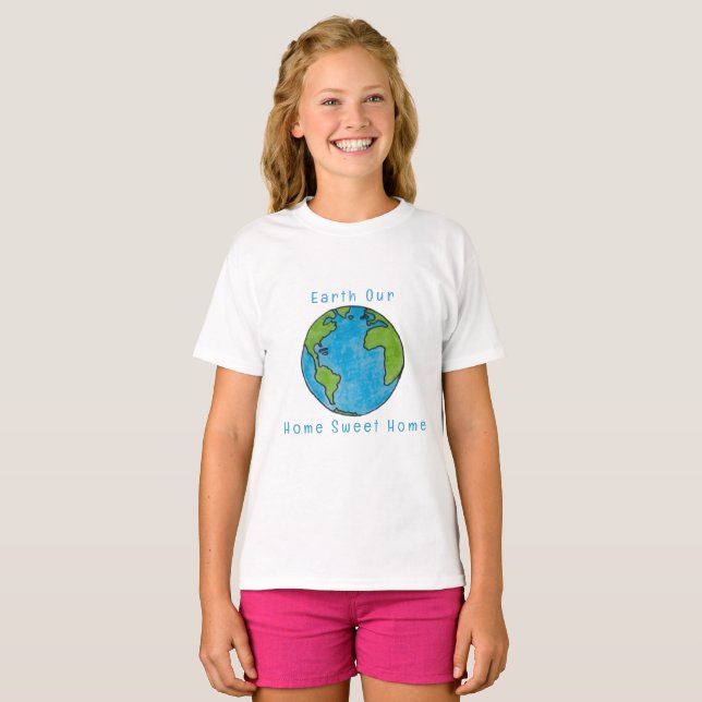 Jorden Vår Hemsköna Hem  T Shirt (Hel framsida)
