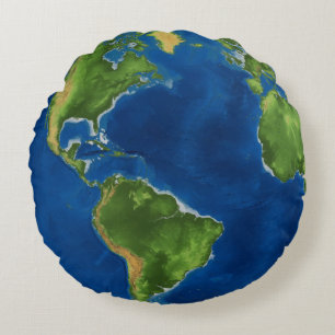 Jorden vår planet rund kudde