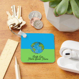 Jorden vårt hemsöta hem nyckelring