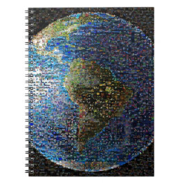 Jorden Wave Anteckningsbok Med Spiral