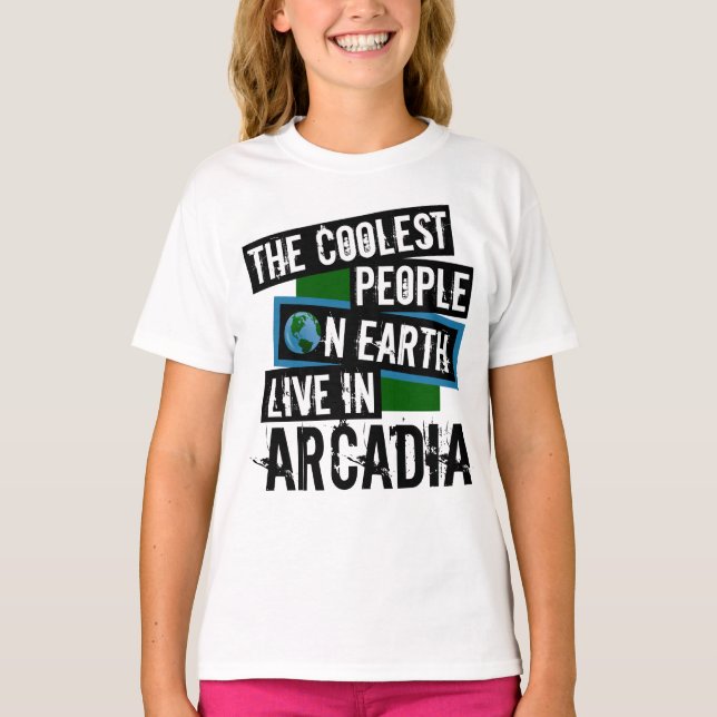 Jordens äldsta människor bor i Arcadia T Shirt (Framsida)